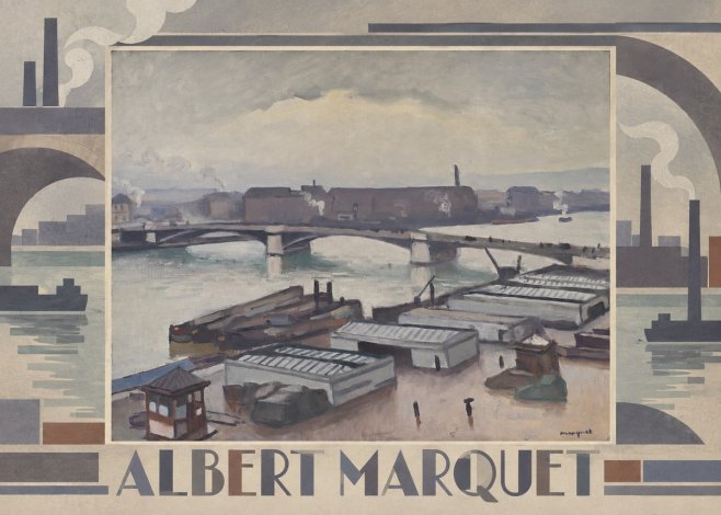 Albert Marquet River Scene, Paris No6 - Poszter