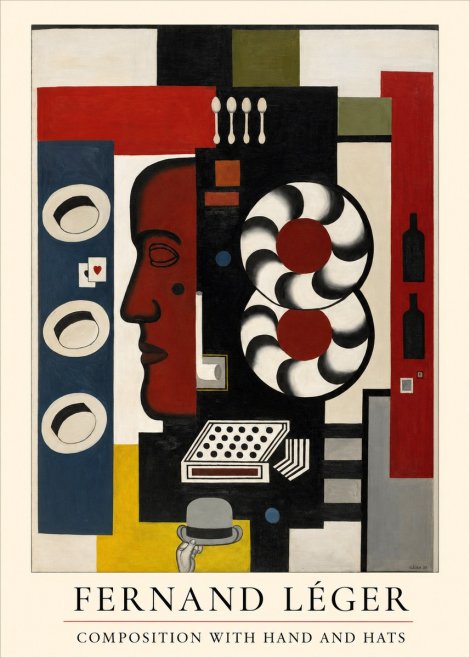 Fernand Léger Composition with Hand and Hats No1 - Poszter