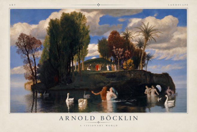 Arnold Böcklin The Island of Life No5 - Poszter