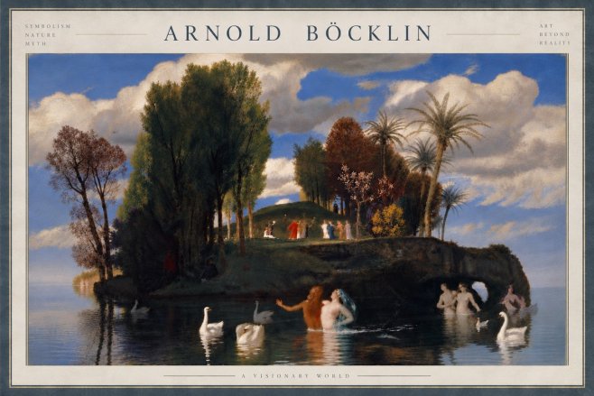 Arnold Böcklin The Island of Life No6 - Poszter