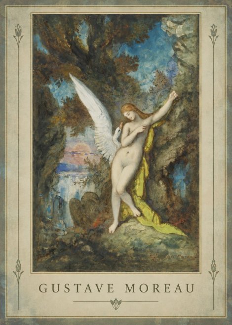 Gustave Moreau Leda and the Swan No2 - Poszter