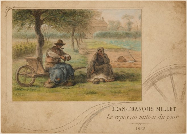 Jean-François Millet Le Repos Au Milieu Du Jour No2 - Poszter