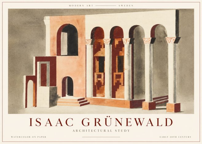 Isaac Grünewald Architectural Study I No2 - Poszter