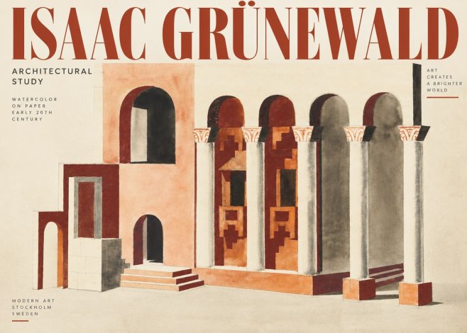 Isaac Grünewald Architectural Study I No3 - Poszter