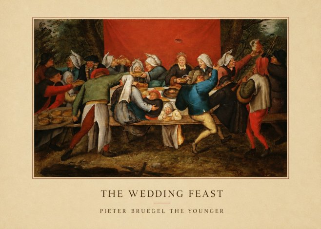 Pieter Bruegel The Wedding Feast No4 - Poszter