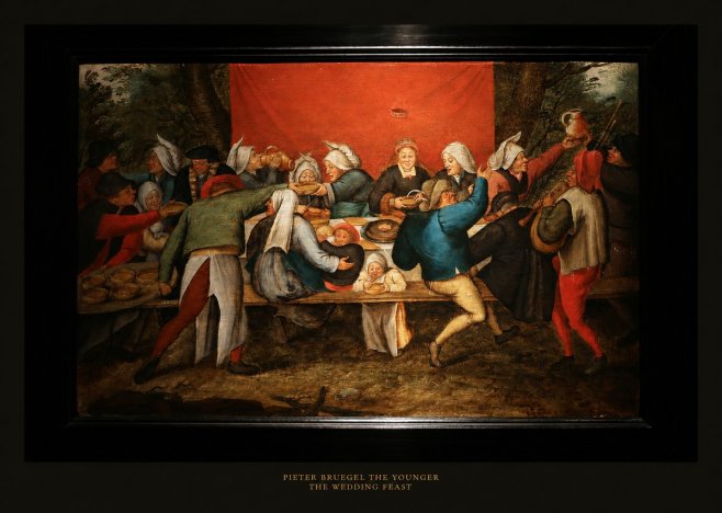 Pieter Bruegel The Wedding Feast No5 - Poszter
