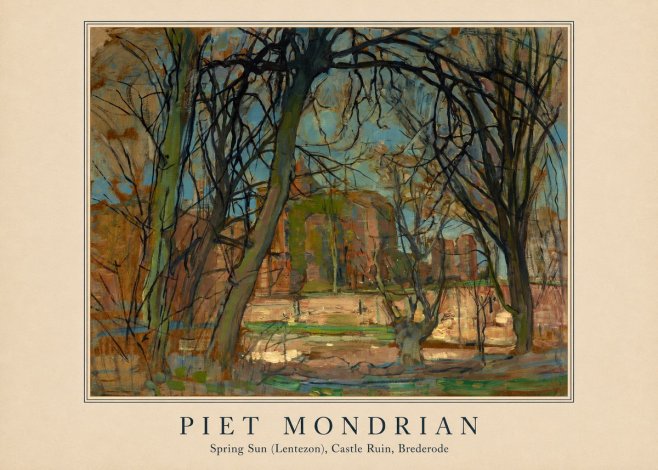 Piet Mondrian Spring Sun (Lentezon), Castle Ruin, Brederode No4 - Poszter