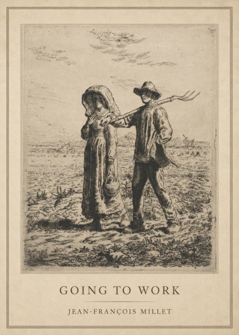 Jean-François Millet Going to Work No1 - Poszter