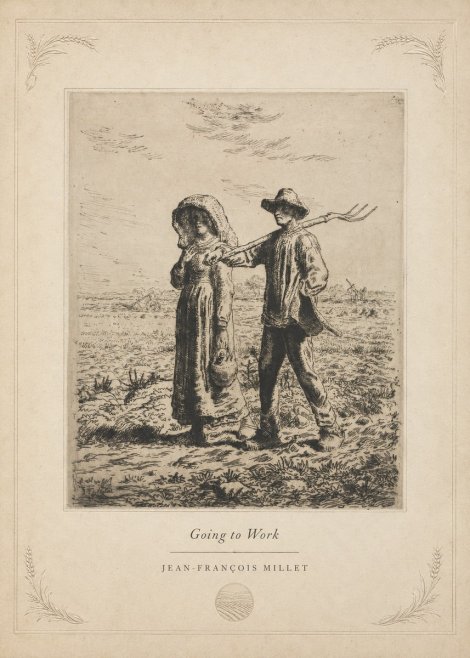 Jean-François Millet Going to Work No5 - Poszter