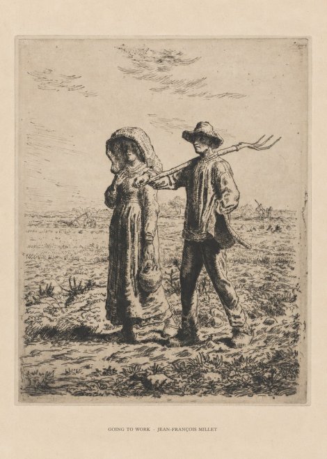 Jean-François Millet Going to Work No6 - Poszter