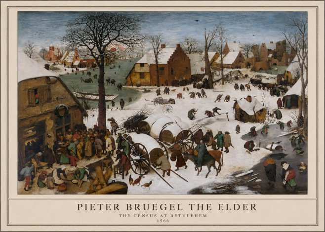 Pieter Bruegel The Census at Bethlehem IV No1 - Poszter