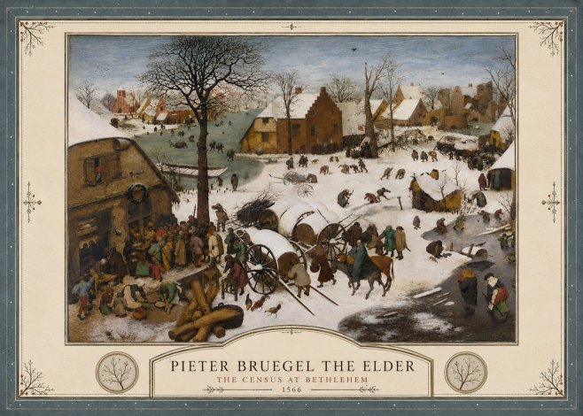 Pieter Bruegel The Census at Bethlehem IV No4 - Poszter