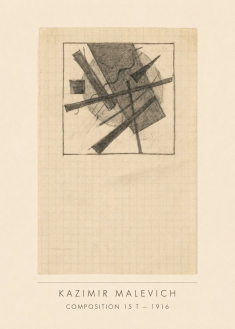 Kazimir Malevich Composition 15 T - 1916 No3 - Poszter