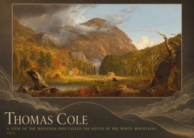 Thomas Cole A View of the Mountain Pass Called the Notch of the White Mountains No3 - Poszter