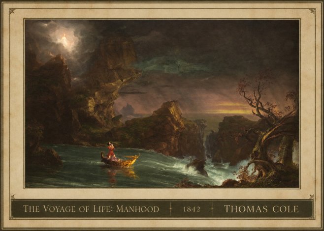 Thomas Cole The Voyage of Life: Manhood III No1 - Poszter