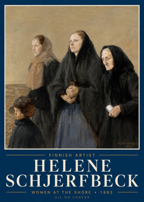 Helene Schjerfbeck Women at the Shore No4 - Poszter