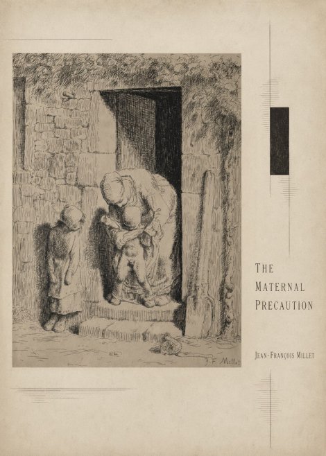 Jean-François Millet The Maternal Precaution No3 - Poszter