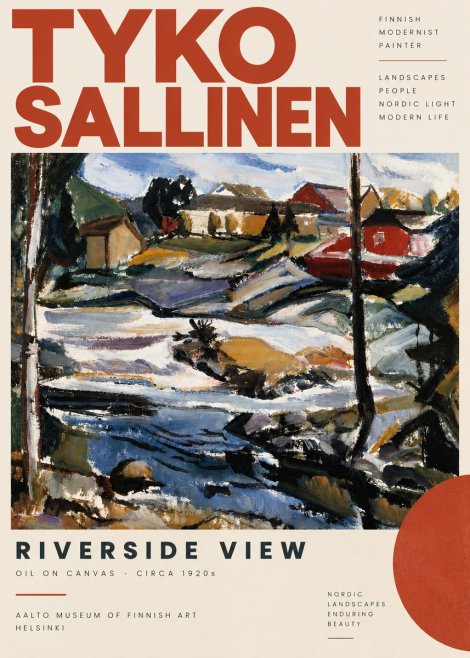 Tyko Sallinen Riverside View No6 - Poszter