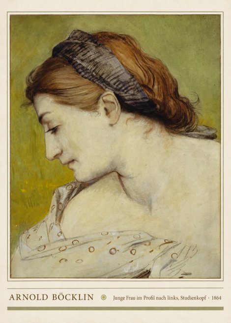 Arnold Böcklin Junge Frau Im Profil Nach Links, Studienkopf No4 - Poszter