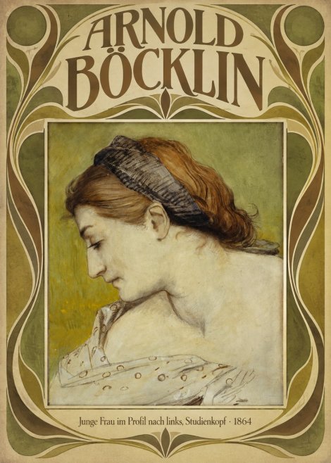 Arnold Böcklin Junge Frau Im Profil Nach Links, Studienkopf No6 - Poszter