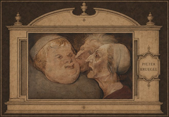 Pieter Bruegel Three Grotesque Heads No6 - Poszter