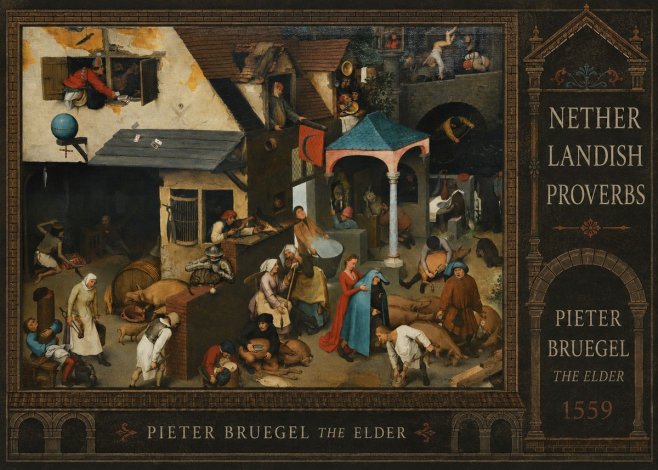 Pieter Bruegel Netherlandish Proverbs VII No4 - Poszter