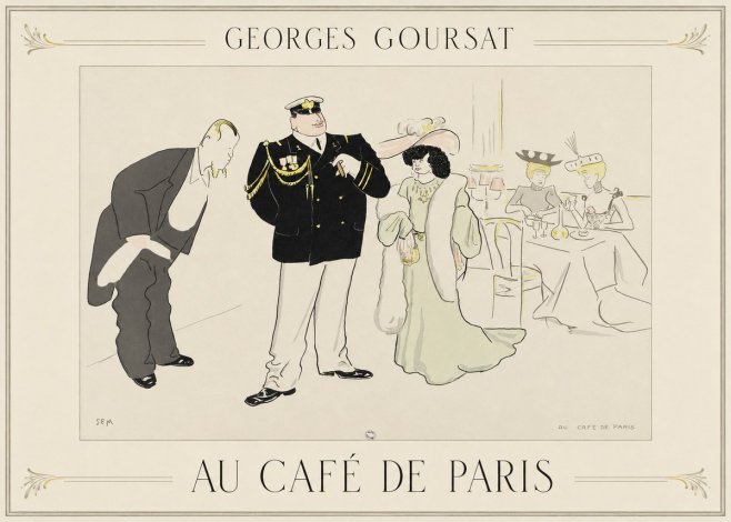 Georges Goursat Au Café De Paris No1 - Poszter