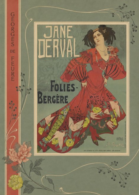 Georges de Feure Jane Derval - Folies-bergère II No2 - Poszter