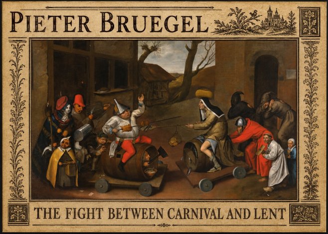 Pieter Bruegel The Fight Between Carnival and Lent IV No2 - Poszter
