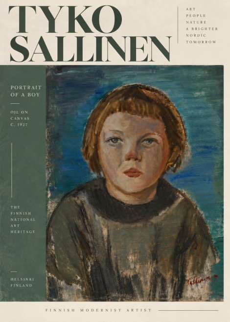 Tyko Sallinen Portrait of a Boy No6 - Poszter