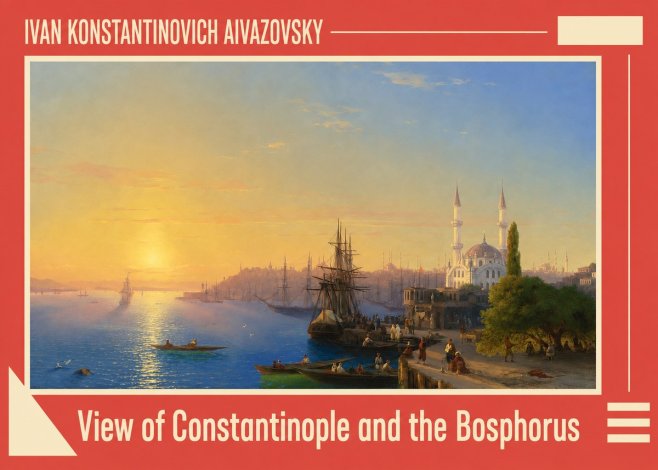 Ivan Konstantinovich Aivazovsky View of Constantinople and the Bosphorus No2 - Poszter