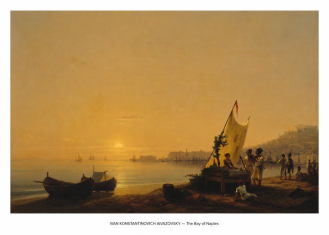 Ivan Konstantinovich Aivazovsky The Bay of Naples No5 - Poszter