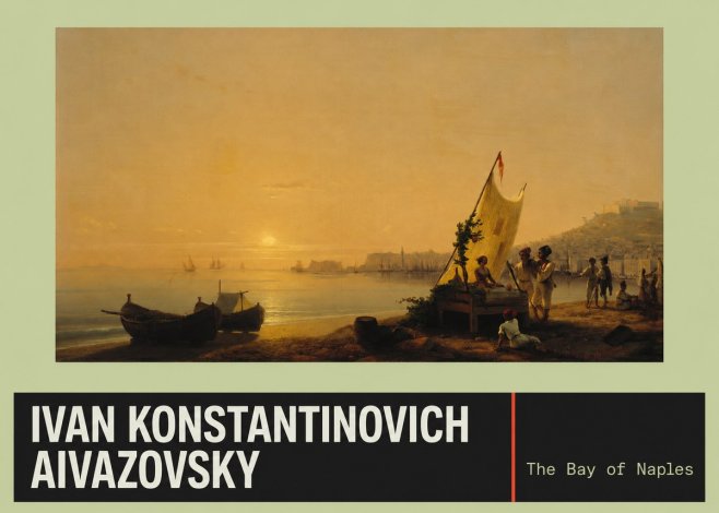 Ivan Konstantinovich Aivazovsky The Bay of Naples No6 - Poszter