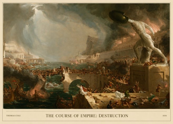 Thomas Cole The Course of Empire: Destruction No5 - Poszter