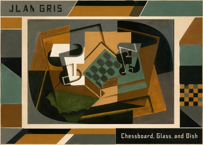 Juan Gris Chessboard, Glass, and Dish No3 - Poszter