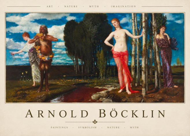 Arnold Böcklin Spring Evening No4 - Poszter