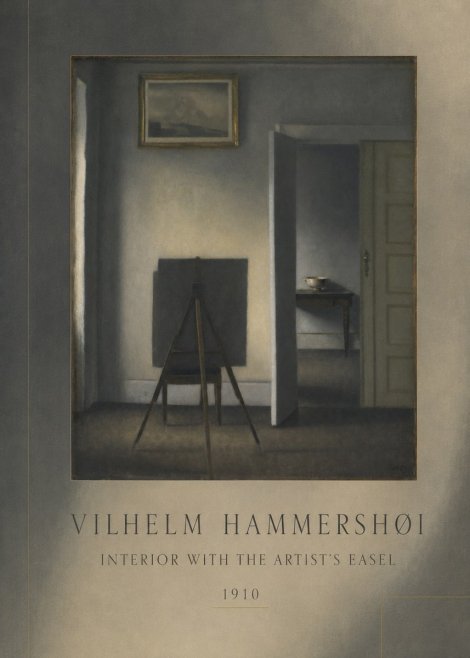 Vilhelm Hammershøi Interior with the Artist's Easel II No5 - Poszter