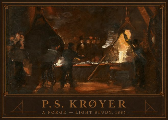 P.S. Krøyer A Forge — Light Study, 1885 No1 - Poszter