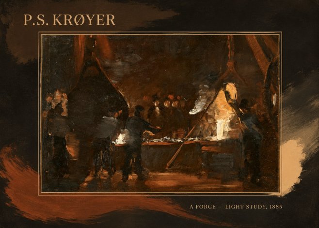 P.S. Krøyer A Forge — Light Study, 1885 No3 - Poszter