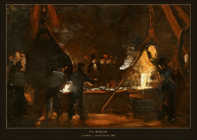 P.S. Krøyer A Forge — Light Study, 1885 No5 - Poszter