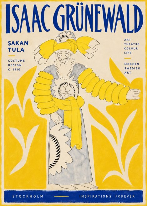 Isaac Grünewald Sakan Tula - Costume Design No6 - Poszter