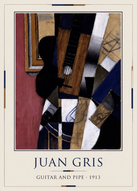 Juan Gris Guitar and Pipe II No3 - Poszter