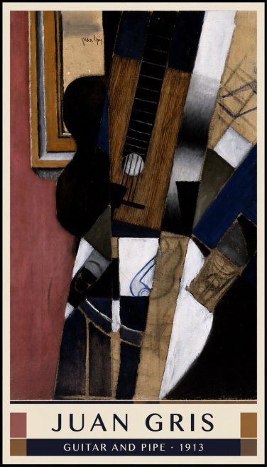 Juan Gris Guitar and Pipe II No6 - Poszter