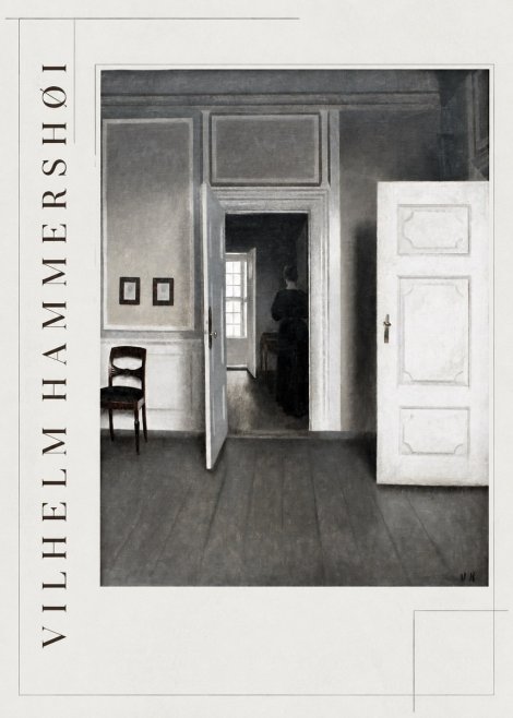 Vilhelm Hammershøi Interior with a Woman Seen from Behind No2 - Poszter
