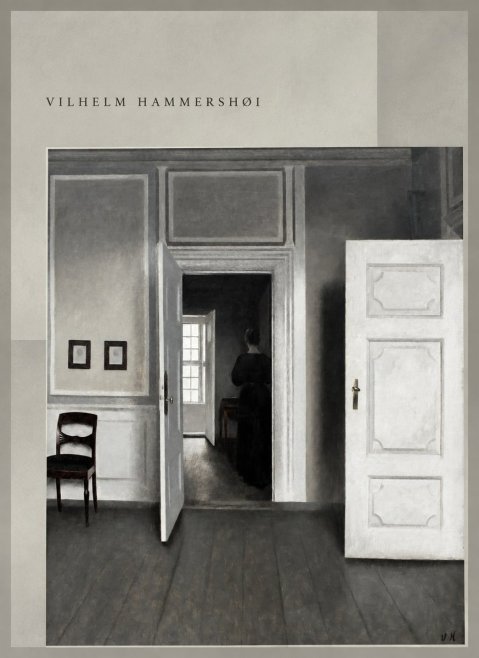Vilhelm Hammershøi Interior with a Woman Seen from Behind No5 - Poszter