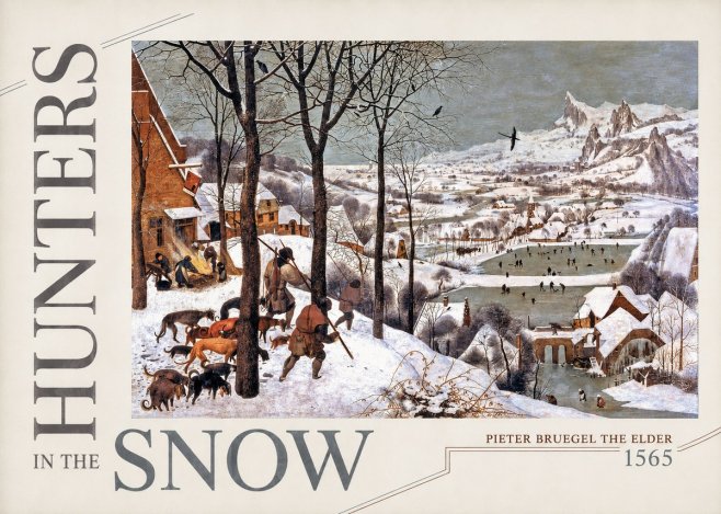 Pieter Bruegel Hunters in the Snow No5 - Poszter
