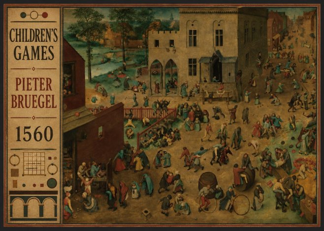 Pieter Bruegel Children's Games IV No3 - Poszter