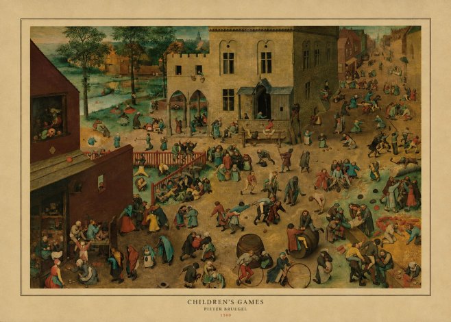 Pieter Bruegel Children's Games IV No4 - Poszter