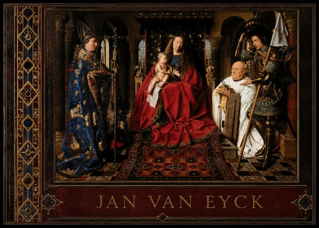 Jan van Eyck The Virgin and Child with Canon Van Der Paele No2 - Poszter