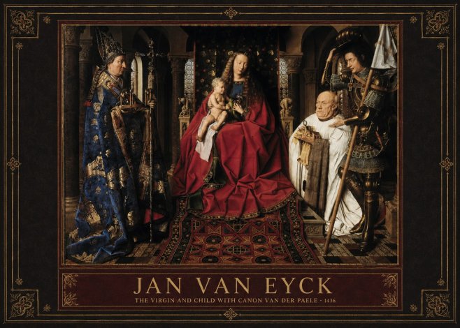 Jan van Eyck The Virgin and Child with Canon Van Der Paele No4 - Poszter